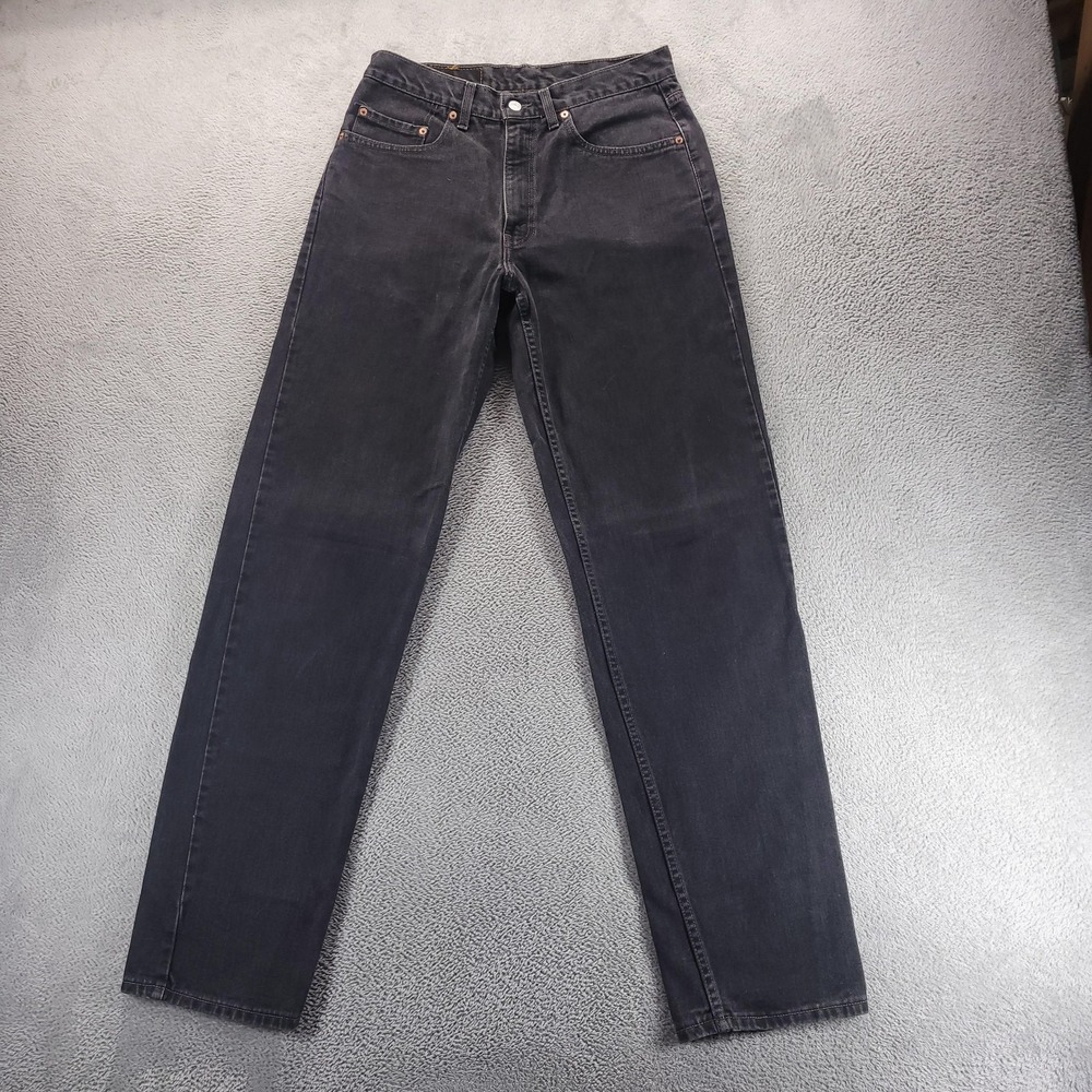 Levi's Jeans Mens 33x36 Black 550 Relaxed Tapered Dark Wash Vintage Denim